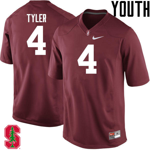 Youth Stanford Cardinal #4 Jay Tyler College Football Jerseys Sale-Cardinal - Click Image to Close